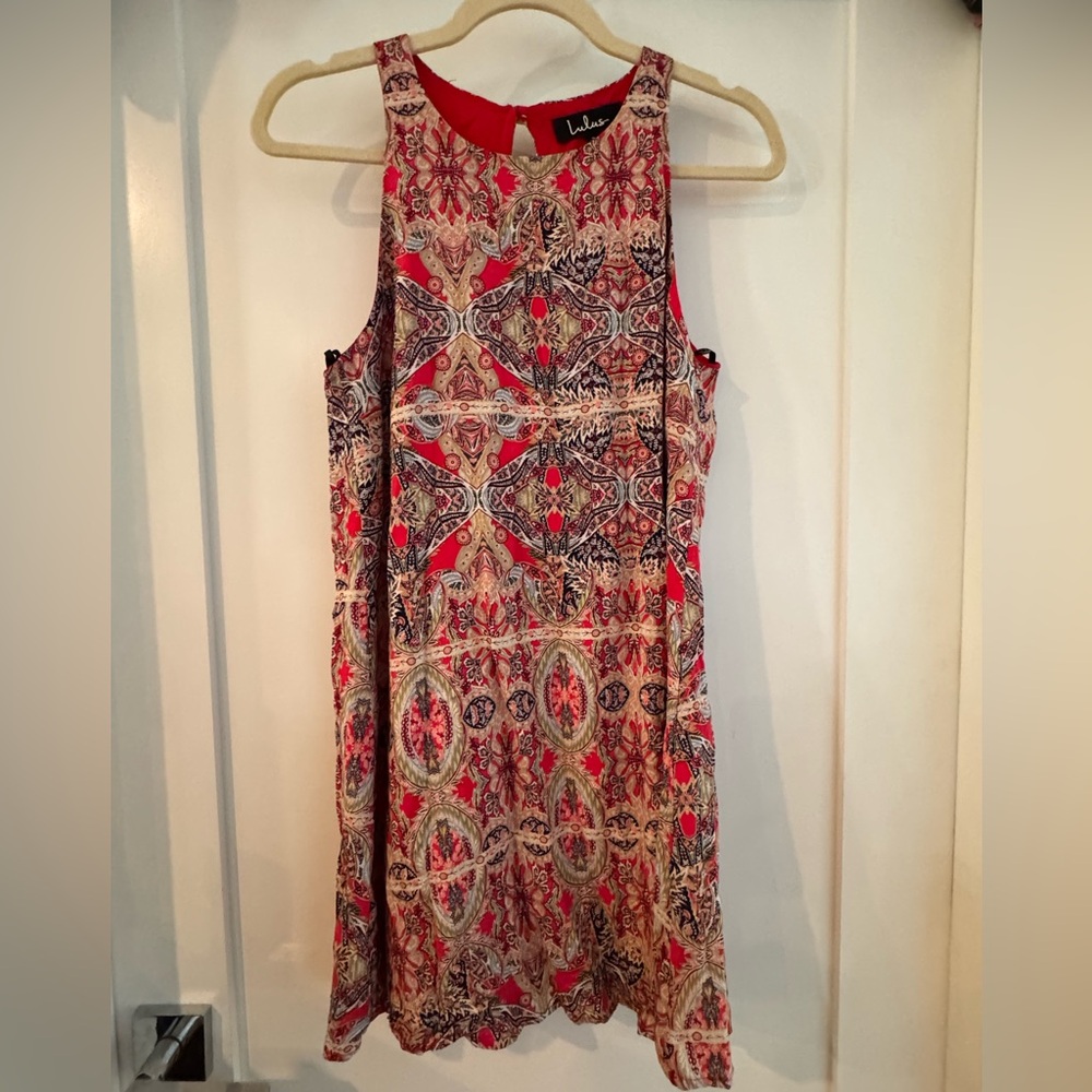 Lulus Patterned Sleeveless Dress